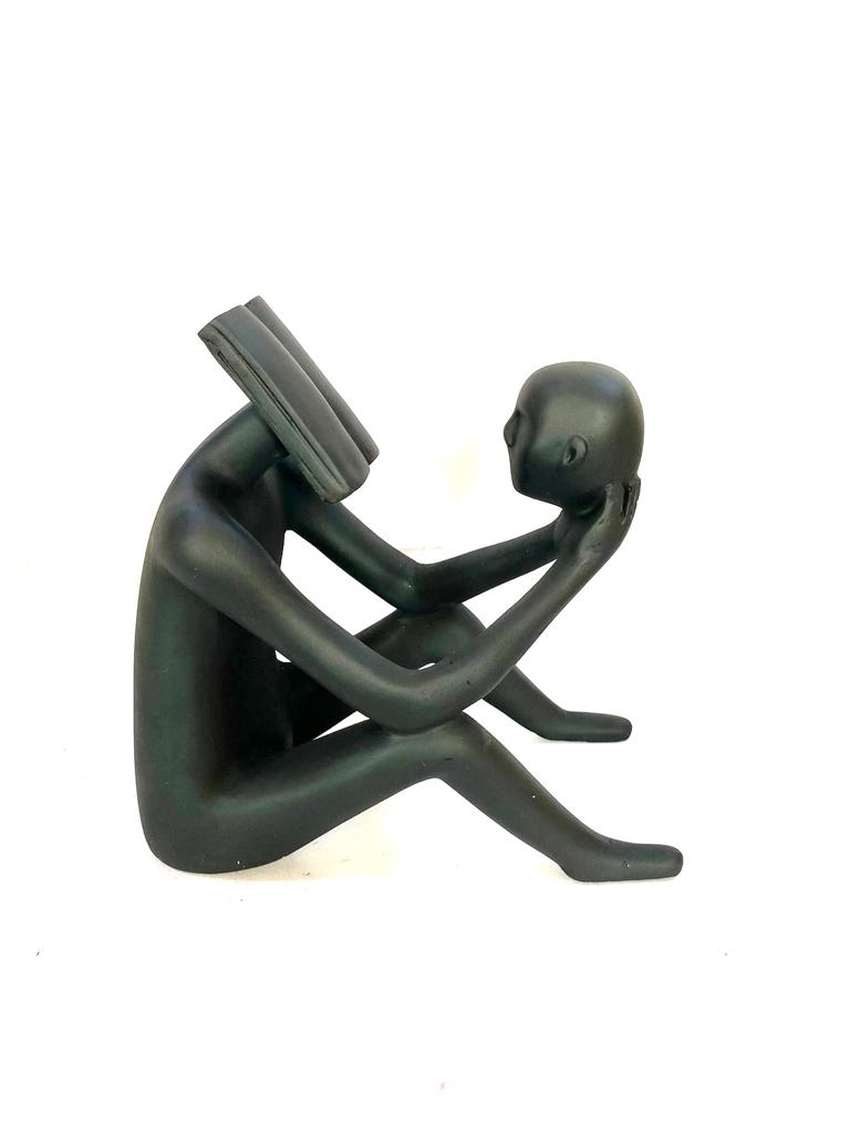 Figure Book Reading Face Unique Modern Art Quirky Designs From Tamrapatra