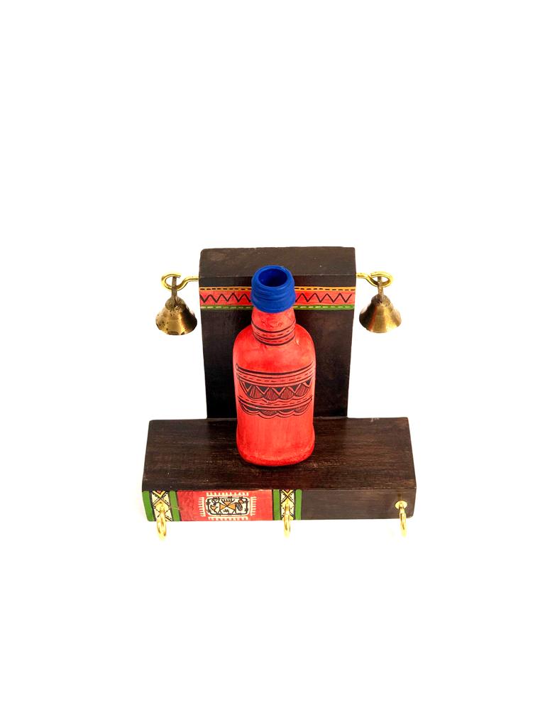 Exceeding Beauty Of Planter Bottle On Key Holder Handcrafted By Tamrapatra