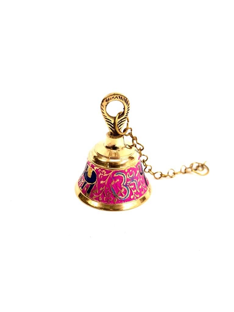 Premium Colorful Brass Bells To Enhance Your Pooja Room Model C Tamrapatra