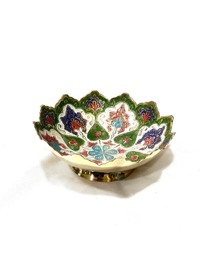 Brass Inlay Artwork For Serving Multipurpose Bowls Royal Touch By Tamrapatra