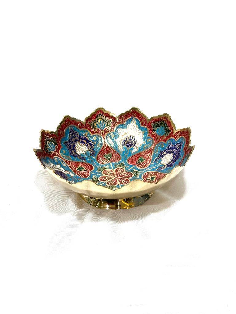 Brass Inlay Artwork For Serving Multipurpose Bowls Royal Touch By Tamrapatra