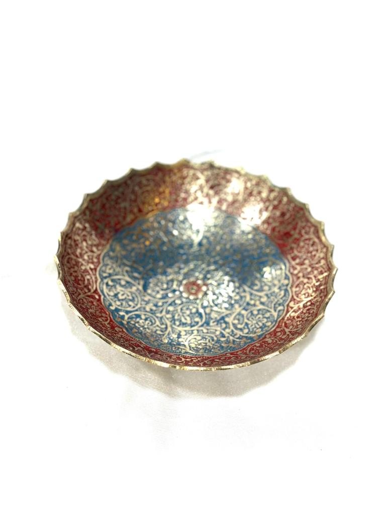 Brass Inlay Artwork For Serving Multipurpose Bowls Royal Touch By Tamrapatra