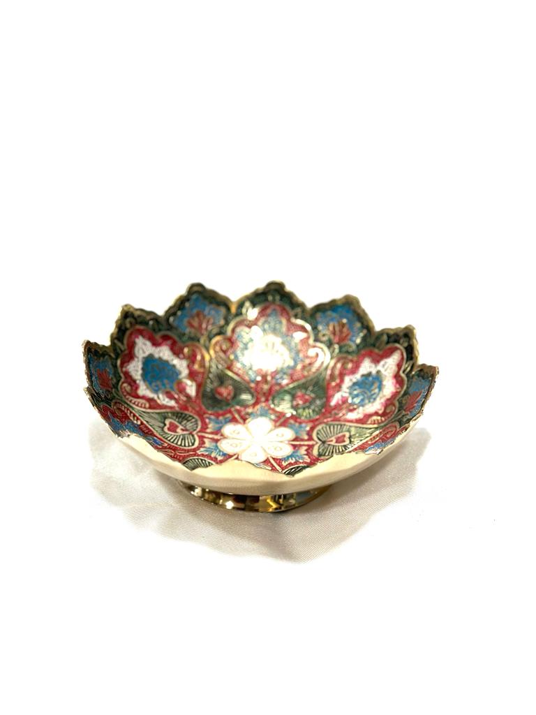 Brass Inlay Artwork For Serving Multipurpose Bowls Royal Touch By Tamrapatra