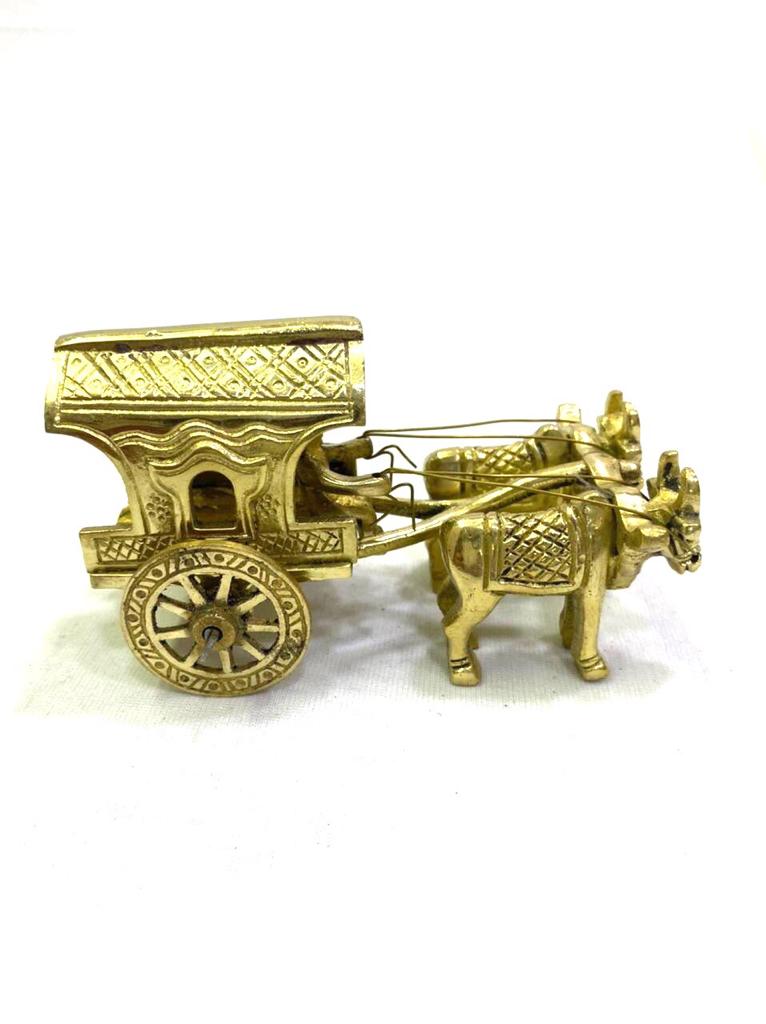 Bullock Cart Brass Traditional Vehicle Of Transport Crafts Handcrafted By Tamrapatra - Tamrapatra