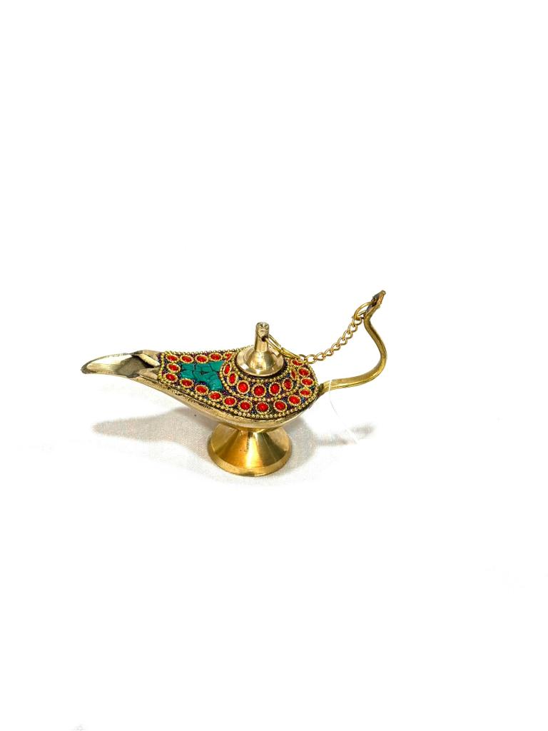 Brass Magic Lamps With Gemstone Exclusive Collection Of Brass From Tamrapatra