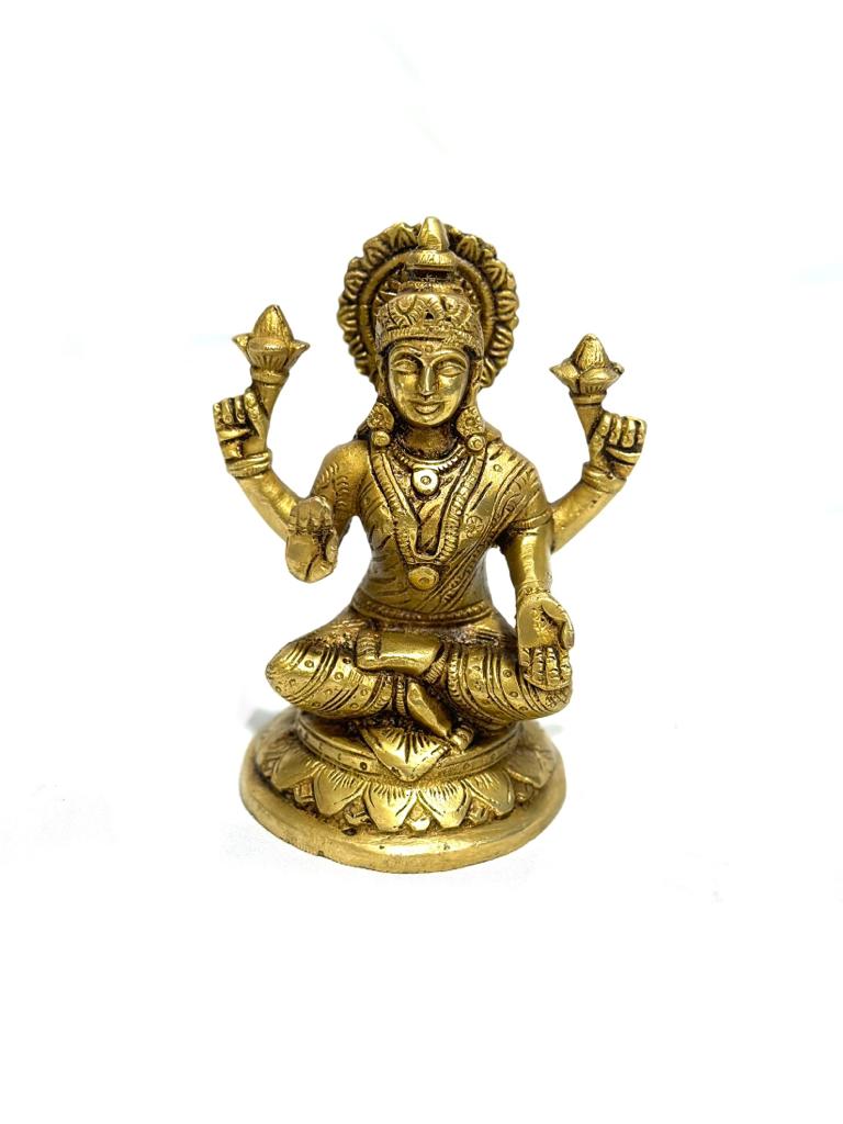 Royal Brass Idols Lakshmi Ganesha Brass Statues Hand Made In India By