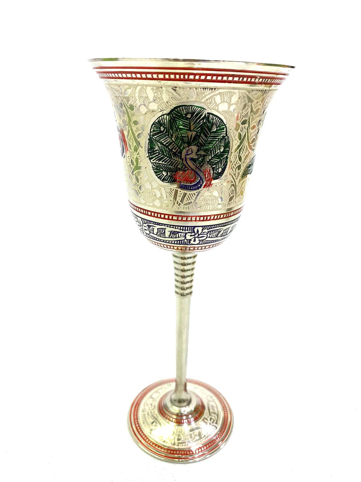 Wine Glass In Various Luxurious Designs Handcrafted Brassware By Tamrapatra