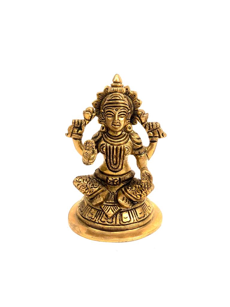 "Goddess Of Wealth & Purity" Lakshmi Pure Brass Craftsmanship By Tamrapatra