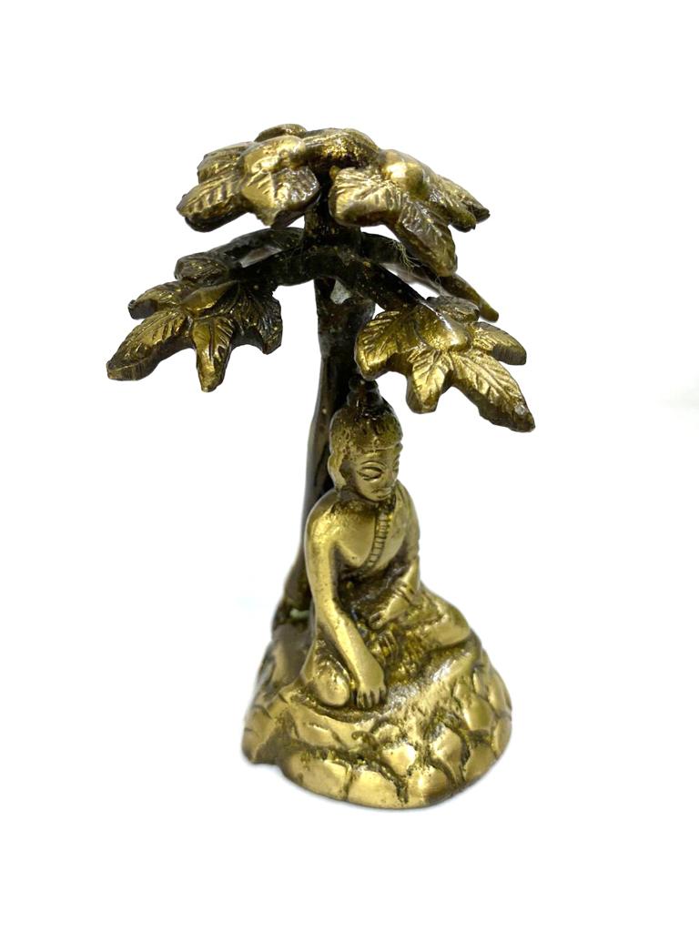 Brass Sitting Buddha In Meditation "Spiritual Teacher" From Tamrapatra