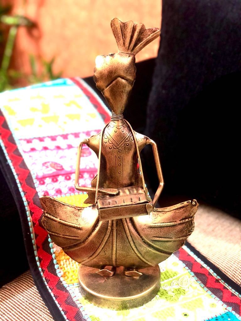 Modern Musician Playing Instruments Gold Metal Artifacts By Tamrapatra - Tamrapatra