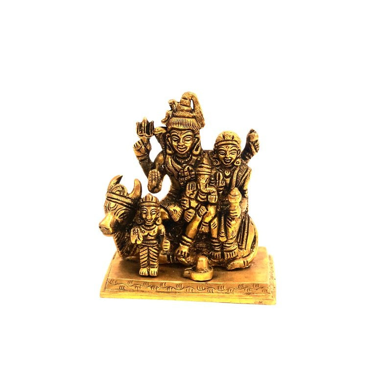 Lord Shiva Family Ganesh Beautiful Brass Statue Arts & Crafts Now At Tamrapatra - Tamrapatra