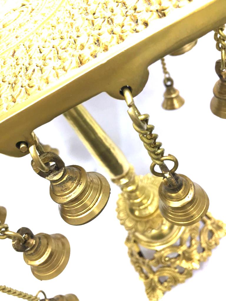Brass Stool Collector's Choice Hanging Chime Bells For Idols & Urli Tamrapatra