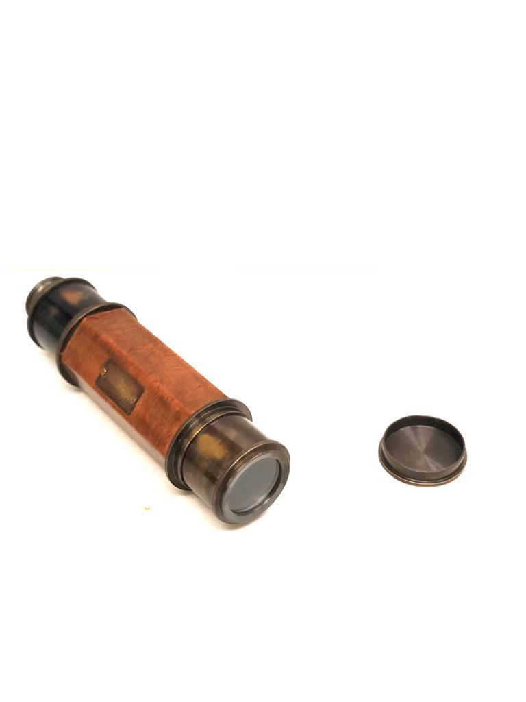 High Quality Long Range Telescope Brass With Leather Fine Stitched Tamrapatra