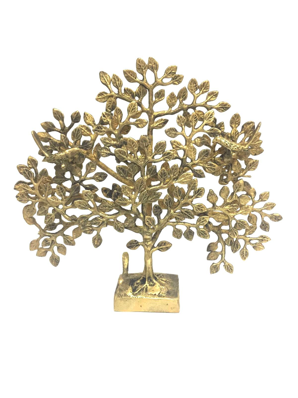 Brass Tree With Birds Handmade With Precision Decorate Space By Tamrapatra
