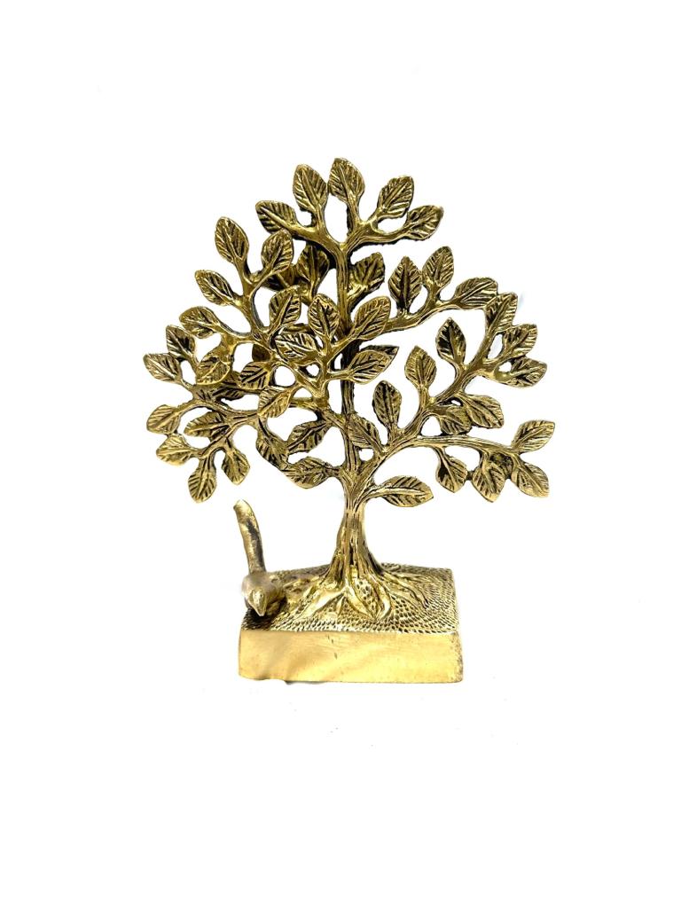 Brass Tree With Birds Handmade With Precision Decorate Space By Tamrapatra