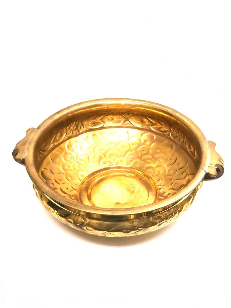 Lightweight Carving Urli Brass Classy Home Décor Flowers Entrance Ideas Tamrapatra