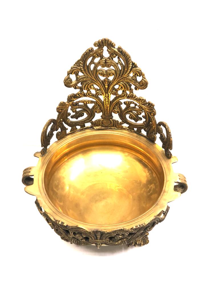 Premium Heavy Brass Urli Finest Craftsmanship Console Decoration By Tamrapatra