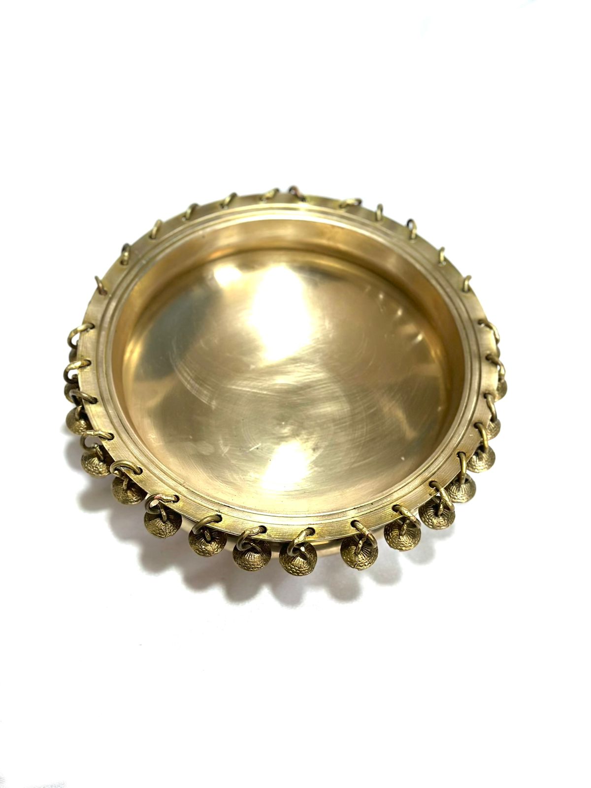 Brass Urli Stand Stand With Bells Ghungroo Traditional Pots From Tamrapatra