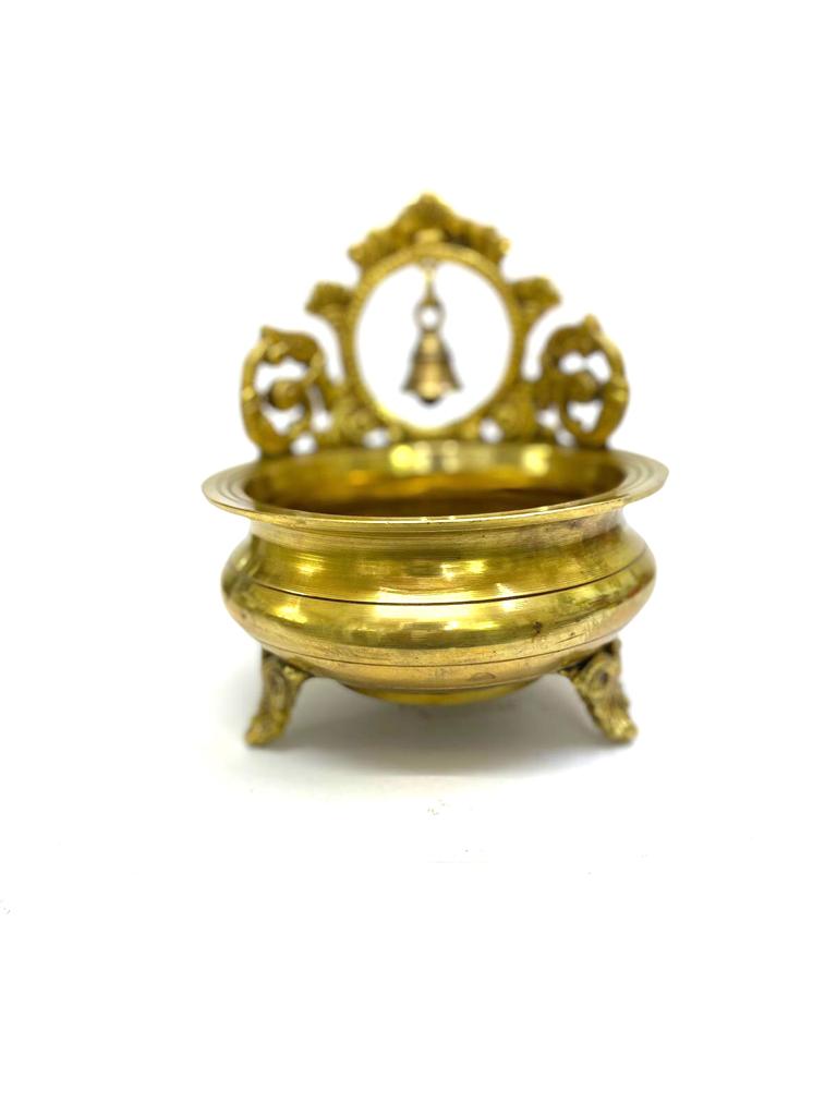 Designer Brass Urli Solid Built With Melodious Ringing Bell Décor By Tamrapatra - Tamrapatra