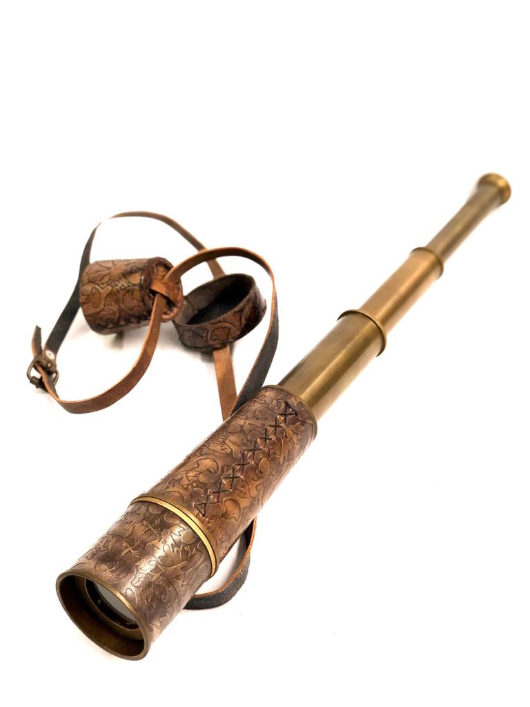 Telescope With Carry Style Pouch Stitched For Ease Nautical Collection Tamrapatra