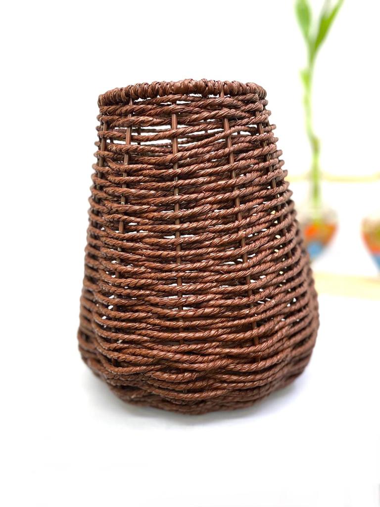 Jute Planters With Sturdy Metal Combination Various Shades From Tamrapatra