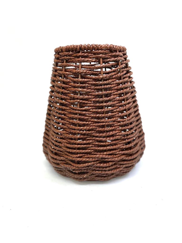 Jute Planters With Sturdy Metal Combination Various Shades From Tamrapatra