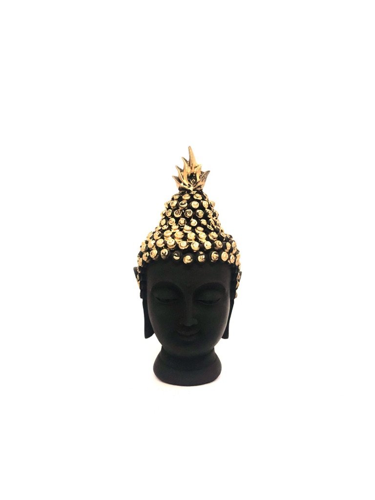 Buddha Face Classic Black In Various Size Decorative Art Feng Shui By Tamrapatra