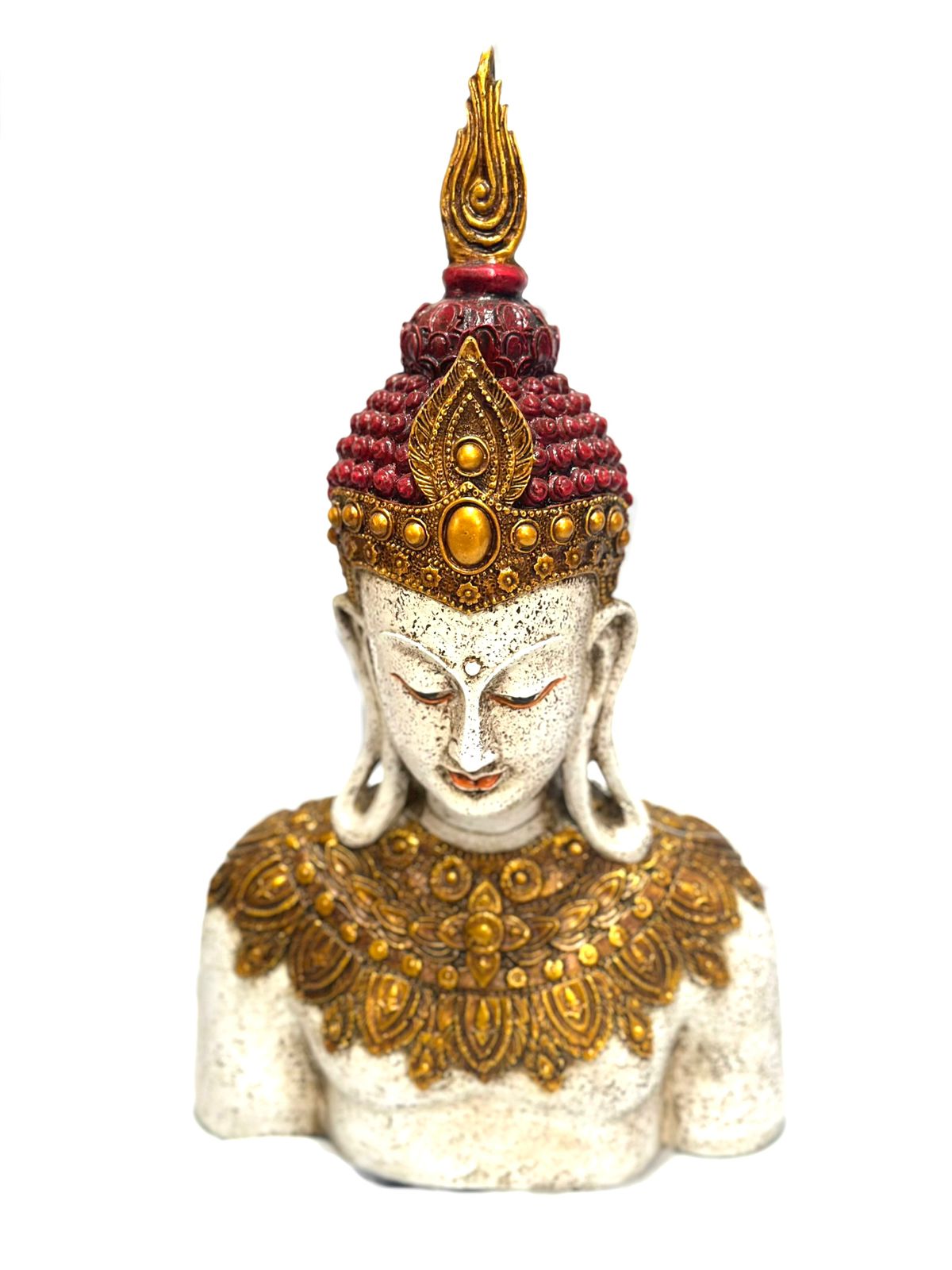 Buddha Bust Designed With Classic Matte Finish Exclusively Crafts At Tamrapatra