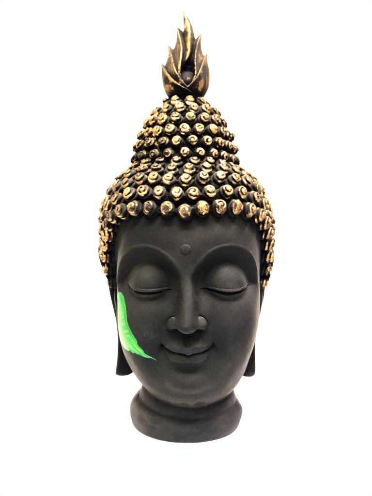 Buddha Face Handpainted Leaf Exclusive Spiritual Decor At Tamrapatra