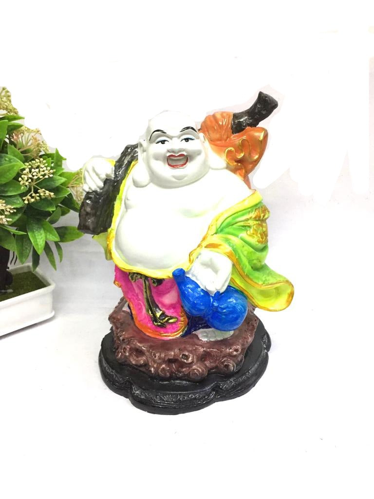 Laughing Buddha In Attractive Shades Beautiful Lucky Auspicious Tamrapatra