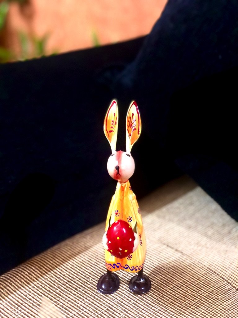 Cute Bunny Playing With Objects Metal Collection Tamrapatra - Tamrapatra