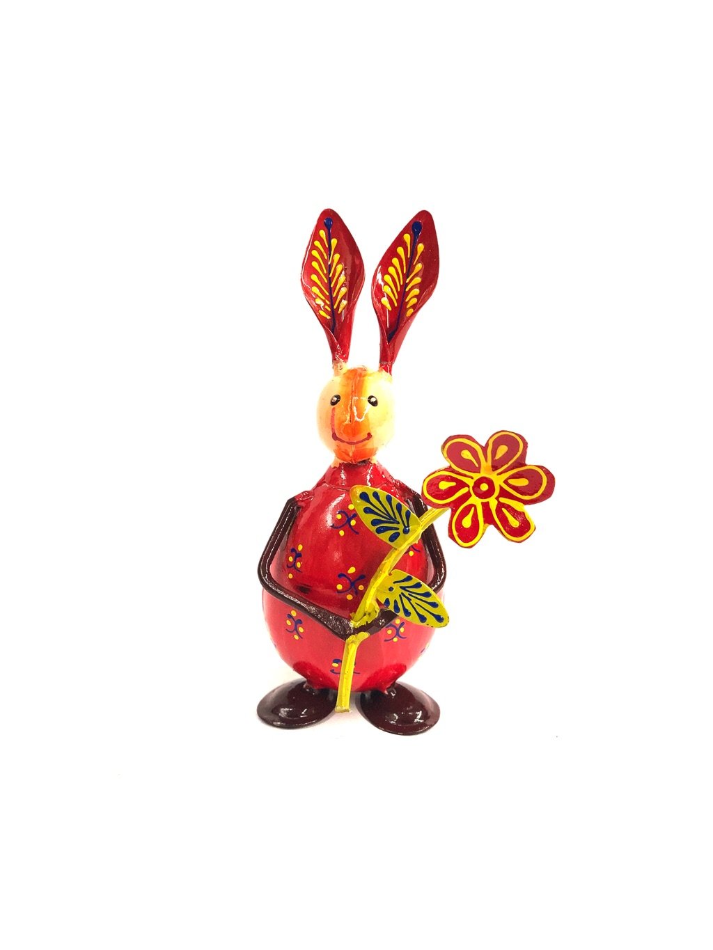 Cute Bunny Carrying Various Objects Exquisite Kids Showpiece By Tamrapatra