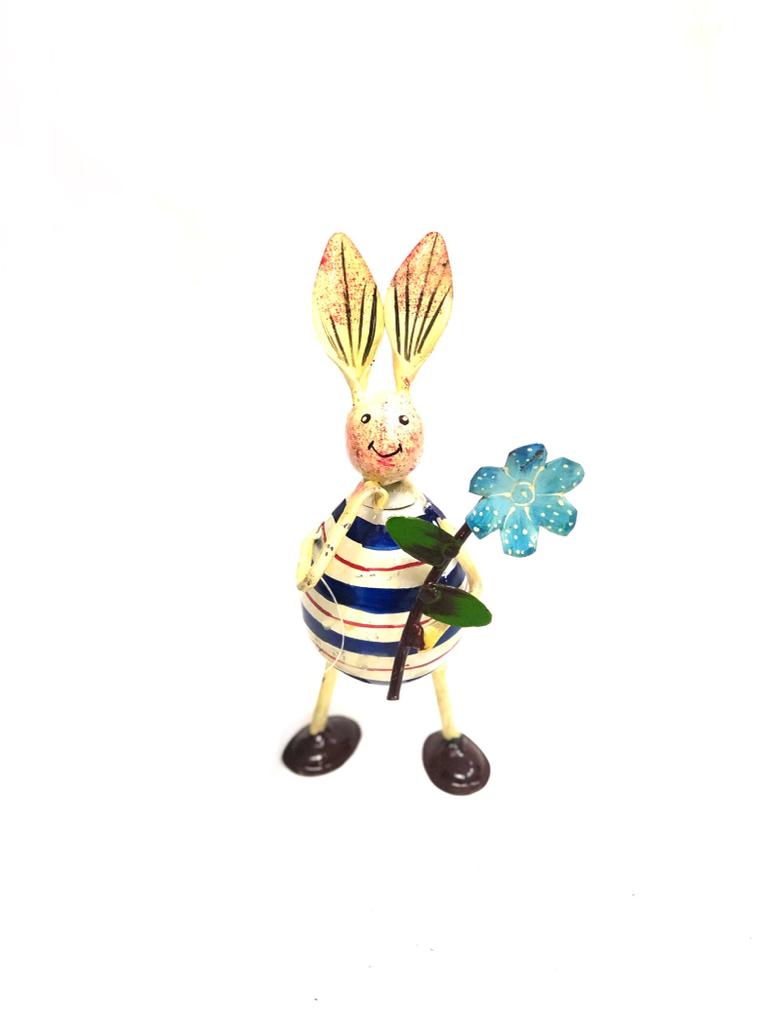 Rabbit Sparkling With Joy Exclusive Metal Artifact Exclusive Home Décor Tamrapatra - Tamrapatra