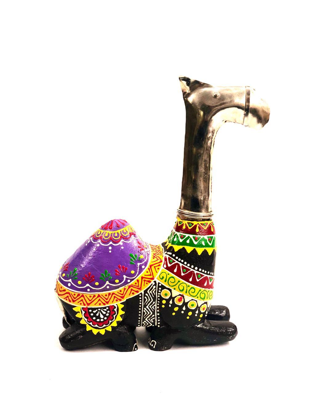Creative Camel HandCrafted With Wood & Metal Make In India Tamrapatra - Tanariri Hastakala