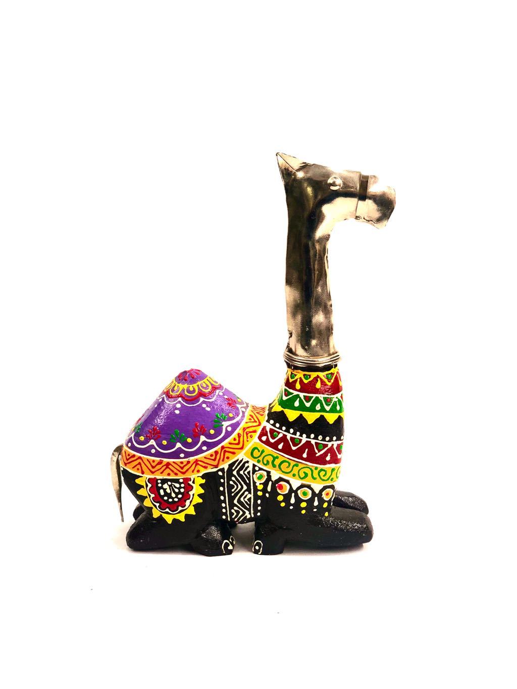 Creative Camel HandCrafted With Wood & Metal Make In India Tamrapatra - Tanariri Hastakala