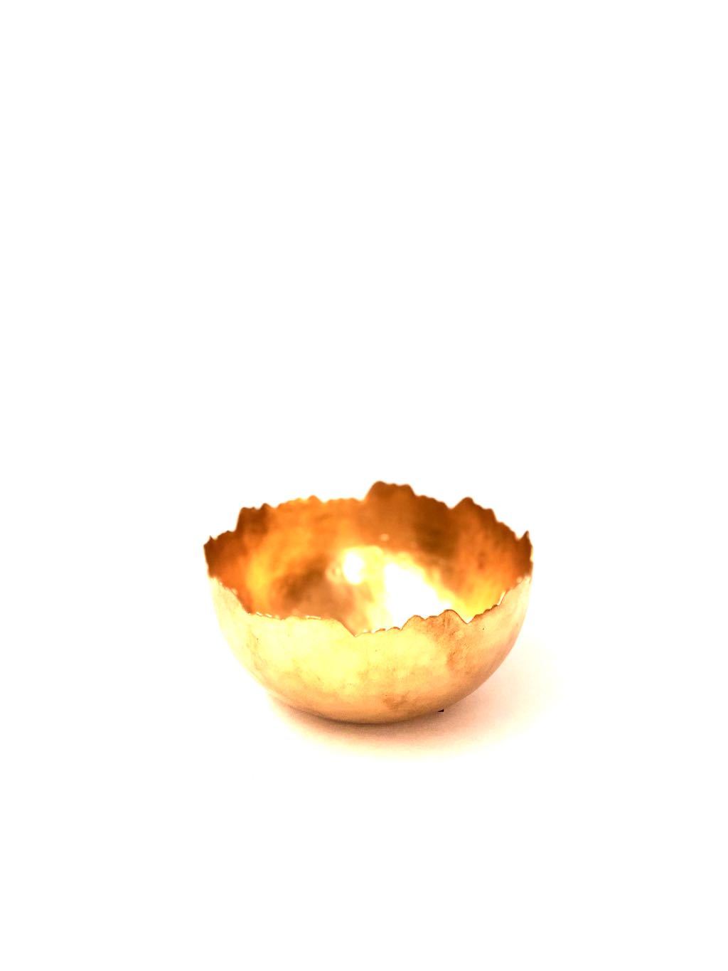 Votive Bowl Style Utility Tea Light Holder Metal Showpiece Tamrapatra - Tamrapatra
