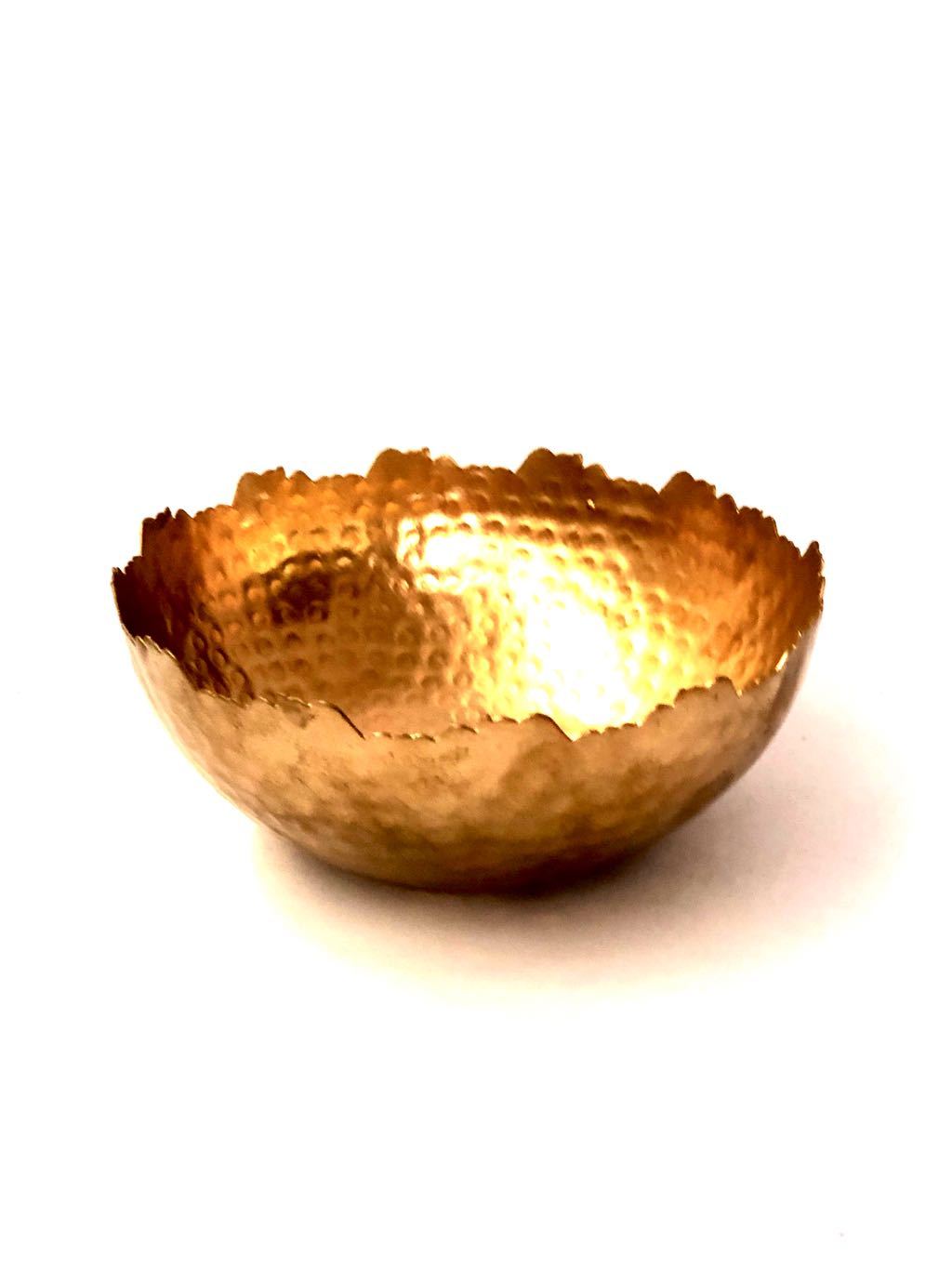 Votive Bowl Style Utility Tea Light Holder Metal Showpiece Tamrapatra - Tamrapatra