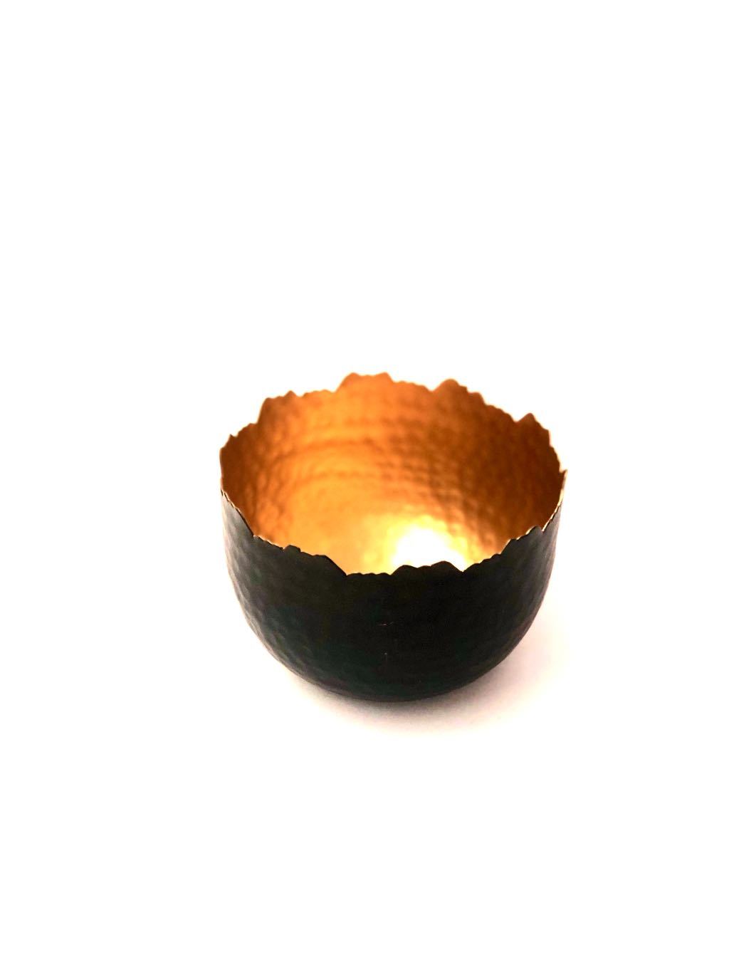 Votive Bowl Style Utility Tea Light Holder Metal Showpiece Tamrapatra - Tamrapatra