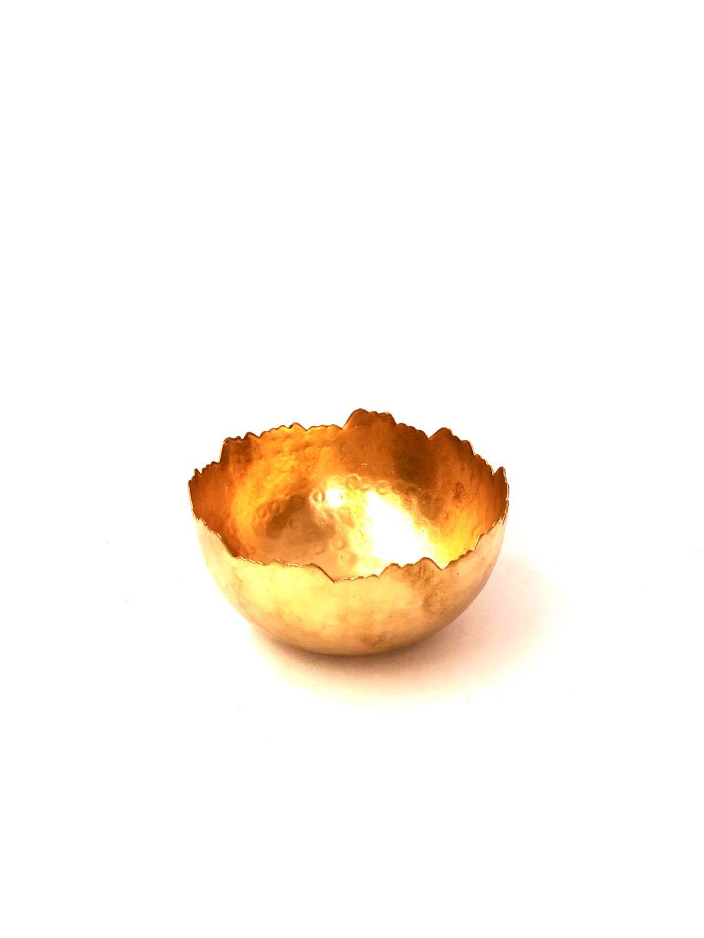 Votive Bowl Style Utility Tea Light Holder Metal Showpiece Tamrapatra - Tamrapatra