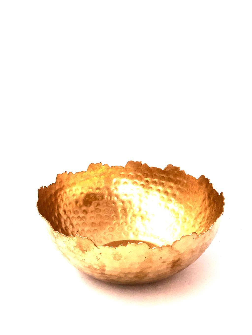 Votive Bowl Style Utility Tea Light Holder Metal Showpiece Tamrapatra - Tamrapatra