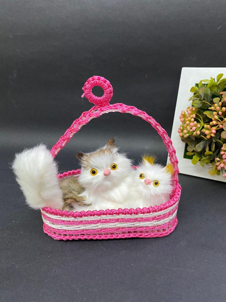 Cats In Colored Basket Stuffed Toys Colors New Hot Collection From Tamrapatra