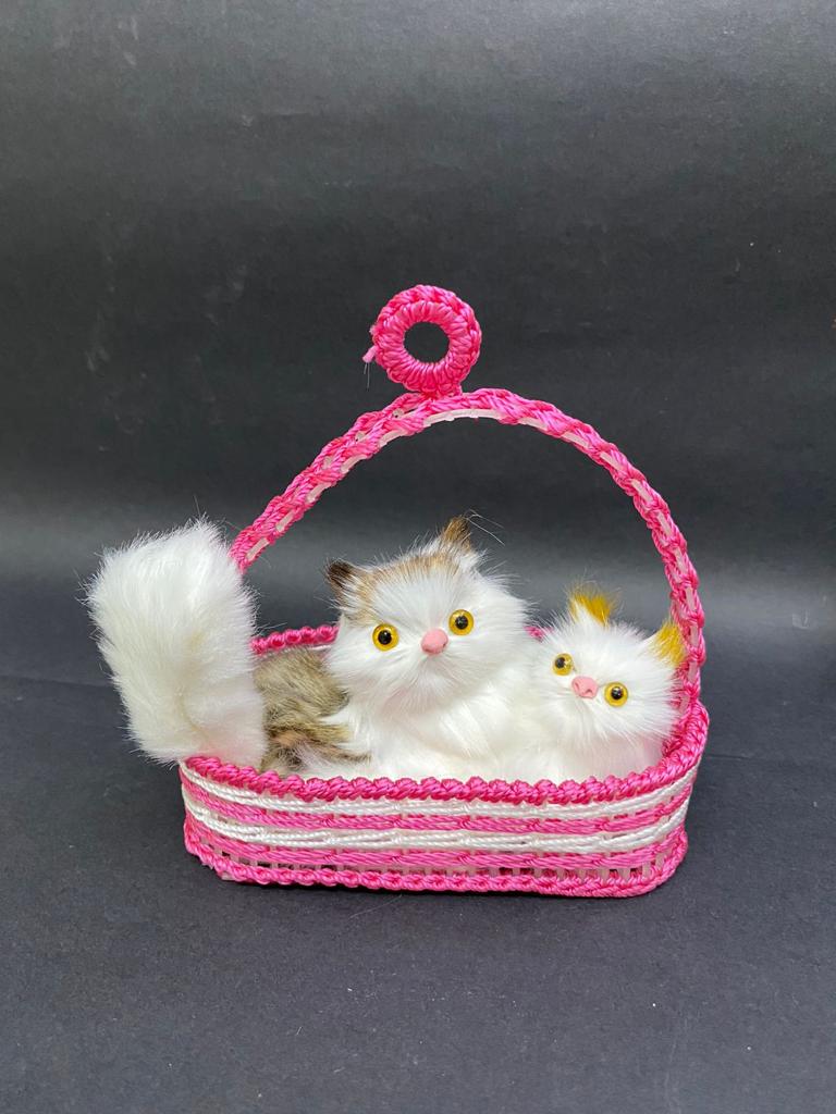 Cats In Colored Basket Stuffed Toys Colors New Hot Collection From Tamrapatra