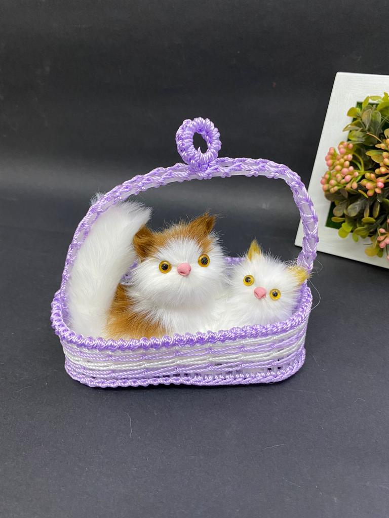 Cats In Colored Basket Stuffed Toys Colors New Hot Collection From Tamrapatra