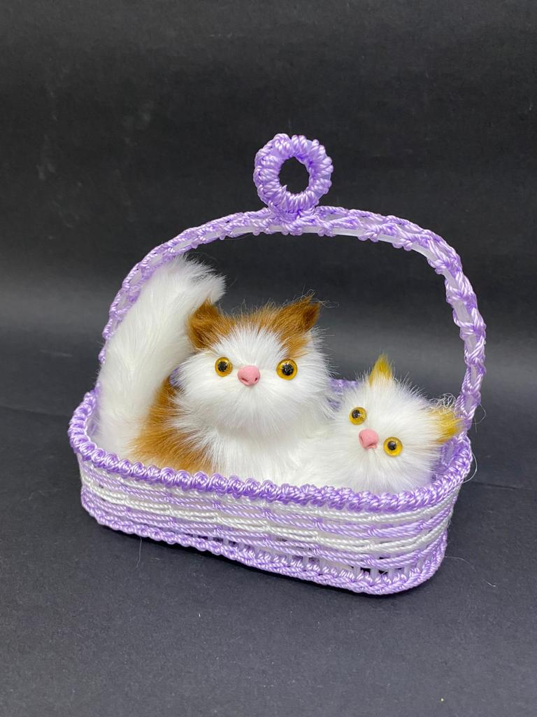 Cats In Colored Basket Stuffed Toys Colors New Hot Collection From Tamrapatra