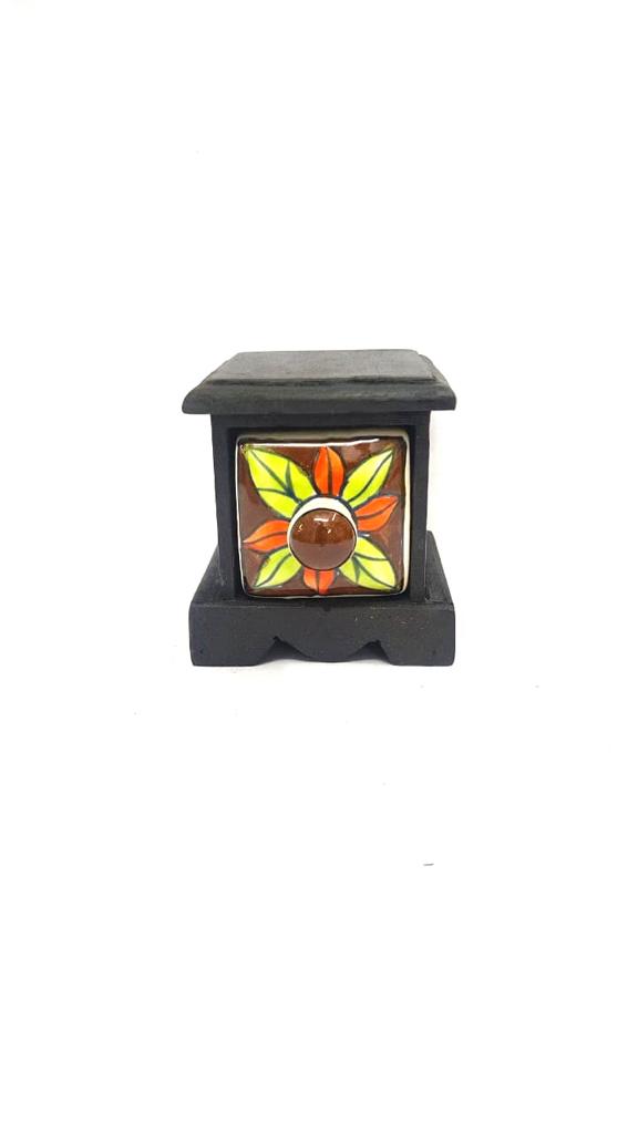 Ceramic Wooden Drawer Storage Single Black In Various Designs From Tamrapatra