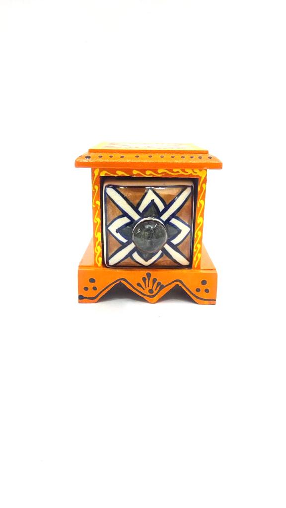 Hand Painted Single Designer Drawer Traditional Gifting Décor By Tamrapatra