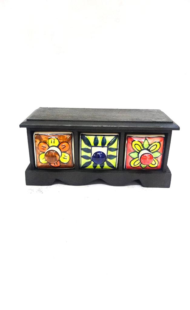 3 Drawer Sweet Dry Fruits Box Jewelry Dressing Table Organizer From Tamrapatra