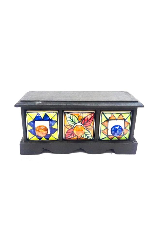3 Drawer Sweet Dry Fruits Box Jewelry Dressing Table Organizer From Tamrapatra