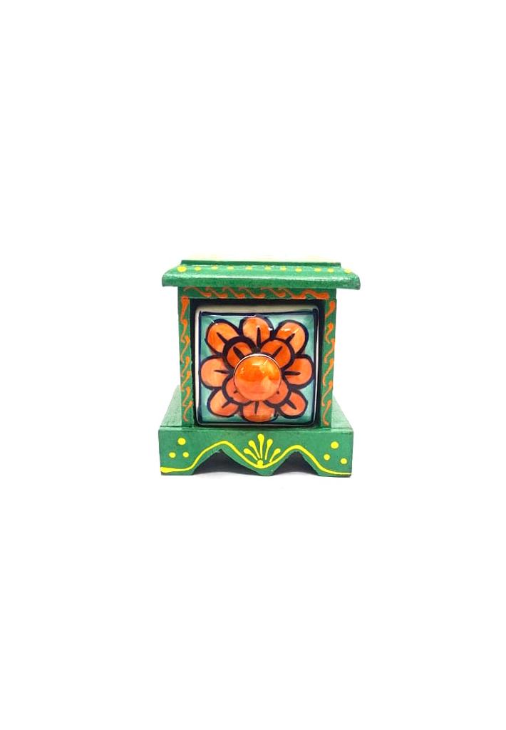 Hand Painted Single Designer Drawer Traditional Gifting Décor By Tamrapatra