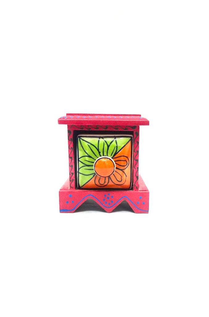 Hand Painted Single Designer Drawer Traditional Gifting Décor By Tamrapatra
